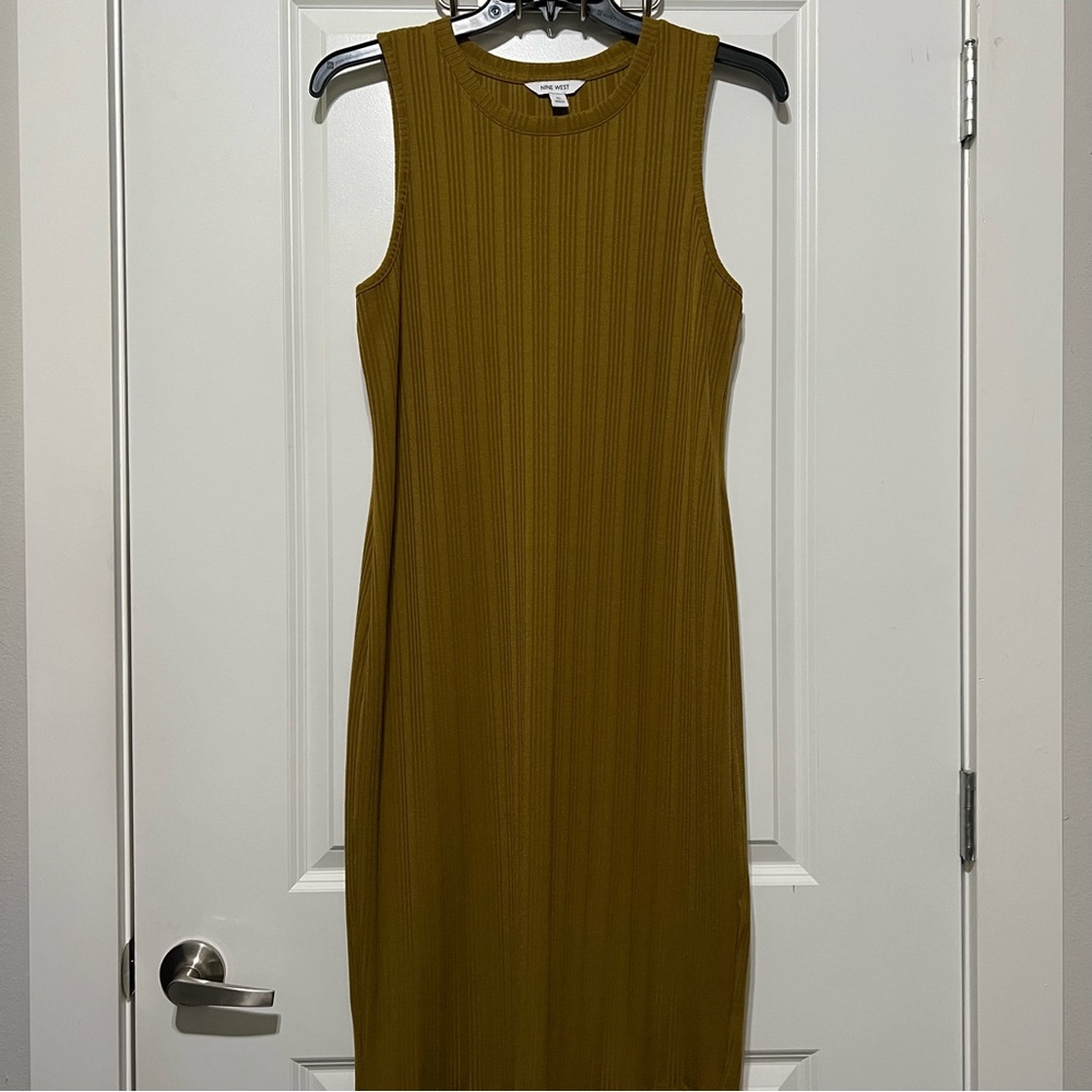 Nine West Vertical Striped Ladies Cute Slimming Maxi Dress